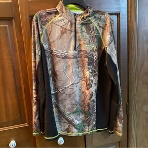 Realtree Xtra Pullover Men's Long Sleeve Camo 1/4 Zip Scent Factor Size Large